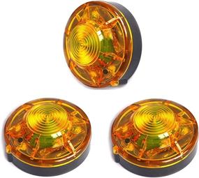 img 4 attached to 🚦 AHOUFHER 3 Pack LED Road Flares: Yellow Emergency Lights with Magnetic Base for Vehicles and Outdoor Sports