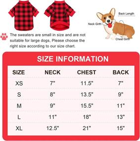 img 2 attached to 🐾 Small Dog Fleece Sweater in Buffalo Plaid - Soft, Thickening, and Warm Puppy Clothes for Small Dogs Girl & Boy