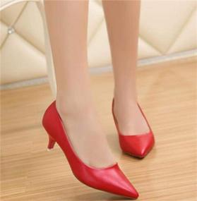 img 2 attached to Step Up Your Style With PPXID Women'S Pointed Toe Mid Heel Pumps!