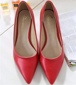 img 3 attached to Step Up Your Style With PPXID Women'S Pointed Toe Mid Heel Pumps!