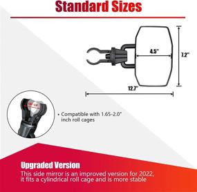 img 2 attached to 🔍 SHEJISI UTV Side Mirrors: 2022 New Adjustable Mirrors for Polaris RZR, Can Am, Kawasaki Mule & More!