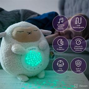 img 3 attached to Lumipets Baby Sound Soother: Portable Baby Sound Machine, Shusher, White Noise & Lullaby Lamb with Projector Night Light – Rechargeable & Travel-Friendly Stuffed Animal for Baby's Sleep