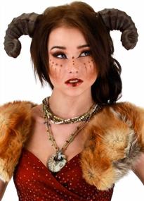 img 4 attached to Adult & Teen Dragon Satyr Horns Costume Accessory - Perfect For Halloween!
