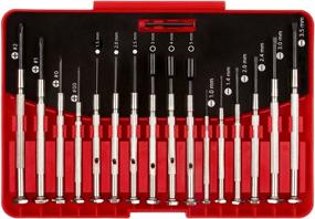 img 4 attached to 🔧 Top-Rated 16-Piece Precision Screwdriver Set: Phillips, Flat, Hex and Nut Driver – Unbeatable Value!