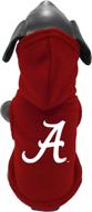 🐾 ncaa alabama crimson tide hooded dog jacket made with polar fleece логотип