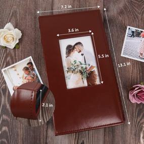 img 3 attached to RECUTMS 300 Pocket PU Leather 4X6 Photo Album – Perfect For Weddings, Graduations, And Travels