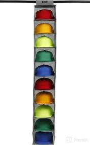 img 4 attached to 🧢 Boxy Concepts Hat Rack - 10 Shelf Hanging Closet Baseball Cap Organizer - Caps Storage with Hat Hanger - Simple Hat Holder & Baseball Hat Storage – Protect Your Caps