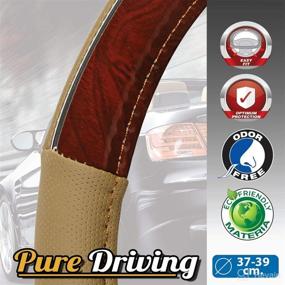 img 1 attached to P505173 Steering Wheel Cover Beige