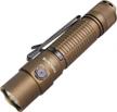 thrunite tt20 rechargeable flashlight, momentary-on tail switch, high 2526 lumen bright output turbo mode, usb c rechargeable, 258 meters beam distance, for hunting, hiking - desert tan cw logo