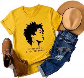 img 2 attached to Powerful Black Girl Magic Afro Queen Tee For Music Lovers - Shop Now!