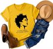 powerful black girl magic afro queen tee for music lovers - shop now! logo