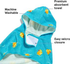 img 2 attached to Rubber Duck Medium Barkbox Premium Absorbent Hooded Dog Bathrobe Towel - Quick Drying Pet Towel For Bath & Beach Trips