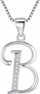 925 sterling silver cz alphabet initial necklace for women & girls - elequeen logo