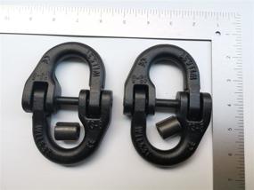 img 1 attached to Trailer Safety Chain Connector Link 1/2 inch, Tow Hitch HammerLock, 12000 Lbs Loading, Coupling Link - Pack of 2