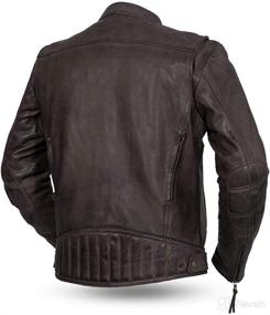 img 2 attached to 🏍️ First MFG Co - Best Rated - Men's Motorcycle Leather Jacket , Men’s Leather Jacket for Riding