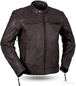 img 3 attached to 🏍️ First MFG Co - Best Rated - Men's Motorcycle Leather Jacket , Men’s Leather Jacket for Riding