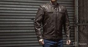 img 1 attached to 🏍️ First MFG Co - Best Rated - Men's Motorcycle Leather Jacket , Men’s Leather Jacket for Riding