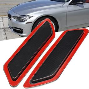 img 4 attached to 🚗 KYYET Smoke Lens Front Bumper Side Marker Reflector Pair for BMW F30 F31 2012-2015 3-Series