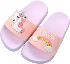 img 4 attached to Waiyqju Toddler Slippers: Non-Slip 👞 Lightweight Boys' Shoes/Sandals for Comfort and Safety