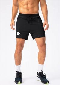 img 3 attached to Men'S 5 Inch Lightweight Quick Dry Workout Running Shorts With 3 Pockets For Soccer Gym Athletic Activities
