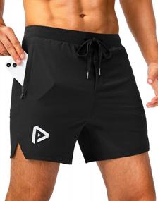 img 4 attached to Men'S 5 Inch Lightweight Quick Dry Workout Running Shorts With 3 Pockets For Soccer Gym Athletic Activities
