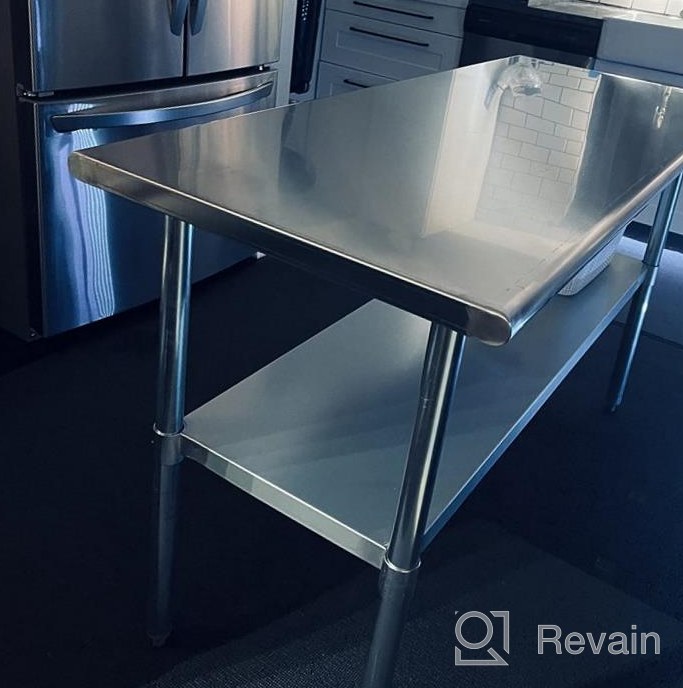 img 1 attached to NSF Approved Stainless Steel Kitchen Work Table With Undershelf - Perfect For Restaurants And Home Kitchens - 24X30 Inch review by Bob Maldonado