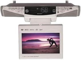 img 1 attached to 📺 GE 75500 Spacemaker: 7" ЖК-AM/FM DVD/CD проигрыватель с погодным диапазоном и пультом дистанционного управления - Превосходное развлечение у ваших пальцев!