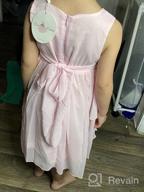 img 1 attached to 💐 Bow Dream Ruffled Chiffon Bridesmaid Dresses for Girls' Clothing review by Anthony Cayton