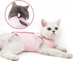 img 4 attached to Cat Surgery Recovery Suit: Surgical Abdominal Wound Protection For Indoor Pets - E-Collar Alternative Post-Surgery Pajama Suit