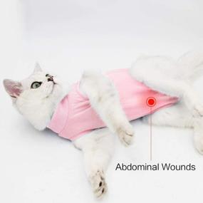 img 1 attached to Cat Surgery Recovery Suit: Surgical Abdominal Wound Protection For Indoor Pets - E-Collar Alternative Post-Surgery Pajama Suit
