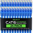 pack of 24 gearit cat 6 ethernet cables - 2ft blue cat6 patch cables for networks, internet, and more logo