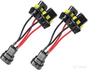 img 3 attached to 🔌 Xotic Tech 2pcs 9005/9006 Xenon Light Bulbs Quad Dual Splitters - Bi-Xenon Projector Headlamp Retrofit Wiring Harness Adapters (5-inch)