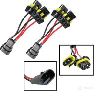 🔌 xotic tech 2pcs 9005/9006 xenon light bulbs quad dual splitters - bi-xenon projector headlamp retrofit wiring harness adapters (5-inch) logo