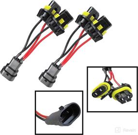 img 4 attached to 🔌 Xotic Tech 2pcs 9005/9006 Xenon Light Bulbs Quad Dual Splitters - Bi-Xenon Projector Headlamp Retrofit Wiring Harness Adapters (5-inch)