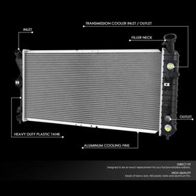 img 3 attached to 🚗 DNA Motoring OEM-RA-2351 Aluminum Core Radiator for Regal 00-04 / Impala 00-03 3.4L 3.8L