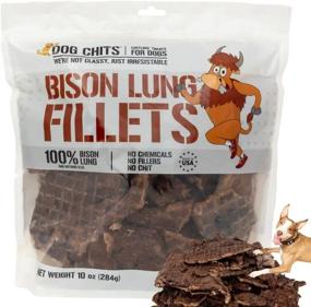 img 4 attached to All-Natural Dog Chits Bison Lung Fillets: USA-Made, Crispy Chews 🐶 for Large and Small Dogs, Flavorful and Giant Bag of Puppy Treats