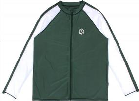 img 3 attached to Long Sleeve Rash Guard With Zipper For Men - Offers UPF 50+ Sun Protection In Various Colors