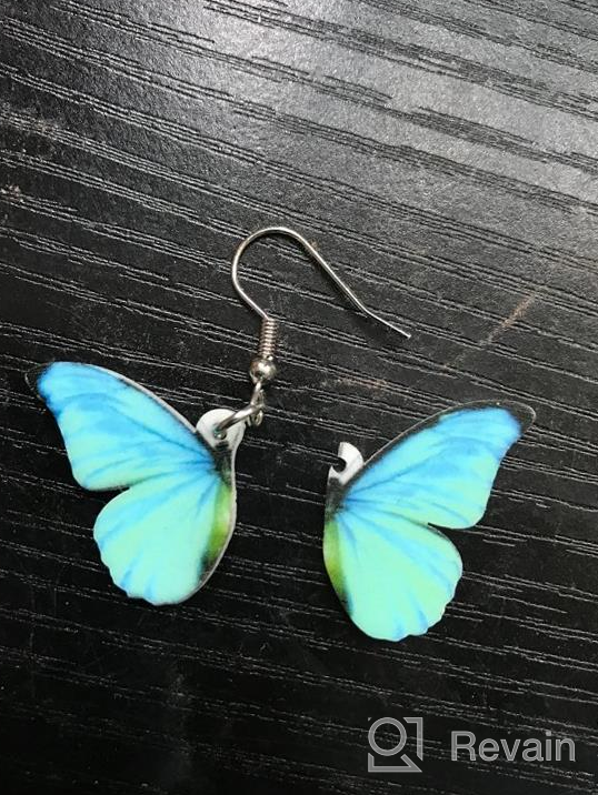 img 1 attached to Bonsny Morpho Menelaus Butterfly Earrings: Stunning Fashion Insect Jewelry for Women and Girls review by Bruce Garner