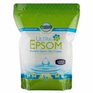 unscented coarse grain epsom salt: 5 pound bag - saltworks ultra bath salts logo