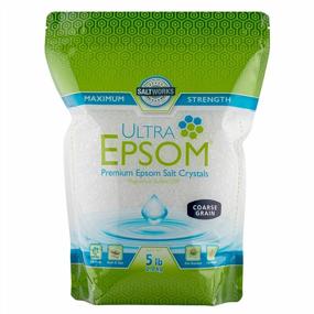 img 4 attached to Unscented Coarse Grain Epsom Salt: 5 Pound Bag - SaltWorks Ultra Bath Salts