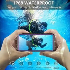 img 2 attached to Водонепроницаемый корпус Samsung Galaxy S22 Ultra 5G 6,8 дюйма со встроенной защитной пленкой для экрана, противоударная защита IP68 для всего корпуса на 360 ° - фиолетовый