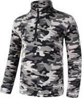 👕 active camouflage crewneck girls' clothing with stretch fleece layers логотип