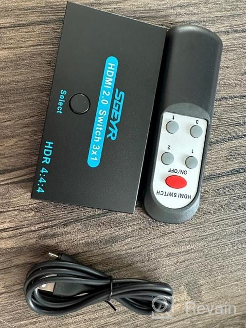 img 1 attached to SGEYR 3 Port HDMI 2.0 Switch Splitter - Metal HDMI Selector Box With IR Remote Control For Ultra HD 4K@60Hz, 3D, 2160P And 1080P - HDCP 2.2 Compliant - 3 In 1 Out HDMI Switcher review by Jon Delgado