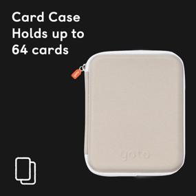 img 3 attached to Чехол для аудиокарт Yoto теплого серого цвета - хранилище для 64 карт Yoto и плеера Yoto, мини-аудиокарты для детей - застежка-молния, идеально подходит для мальчиков и девочек