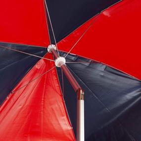 img 1 attached to Cinzano Red And Blue 6' Vinyl Patio Pole Umbrella By DestinationGear Heininger 1378 - Perfect Addition To Your Outdoor Space!