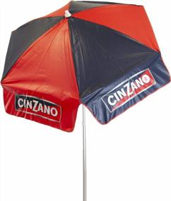 img 2 attached to Cinzano Red And Blue 6' Vinyl Patio Pole Umbrella By DestinationGear Heininger 1378 - Perfect Addition To Your Outdoor Space!