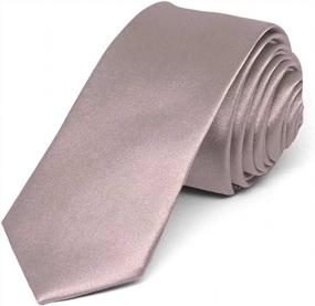 img 1 attached to Skinny Solid Color Necktie 2 Inch Width TieMart