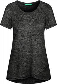 img 1 attached to Stay Stylish And Comfortable During Workouts With Kimmery'S Raglan Sleeve Yoga Shirt In Sizes M-3XL