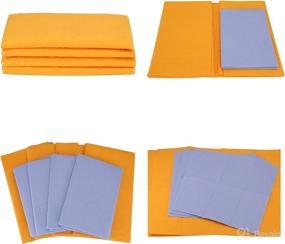 img 3 attached to 🧽 Medeer Ultra-Absorbent Multi-Purpose Cleaning Towel Cloth, Reusable & Scratch-Free (Set of 8: 4Large Orange, 4 Small Blue)