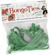 bongoties® eco-friendly bongo ties a5-01-g ~ 10 pack ~ versatile cable and item organizers logo